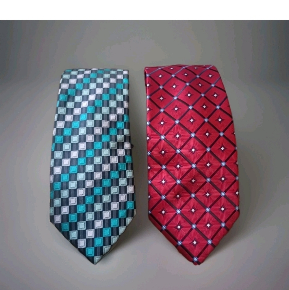 Alexander Julian Colours Stylish Geometric Ties Set Of 2